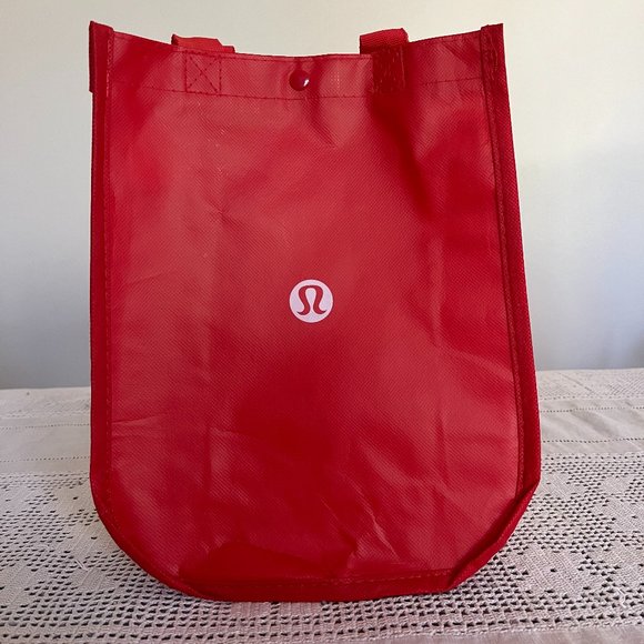 Lululemon red & white small reusable tote bag - Picture 3 of 6